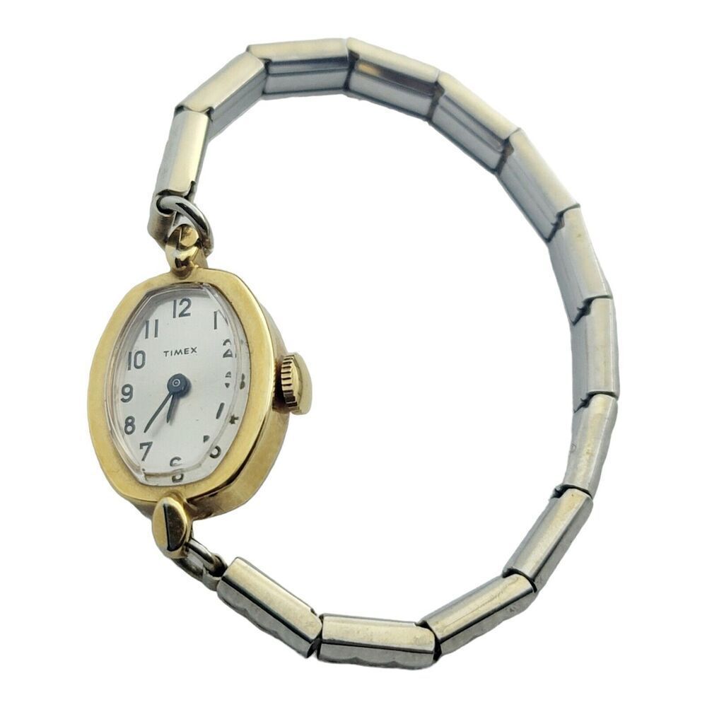Timex Vintage Watch Ladies Hand Winding Expandable Band‎ Analog Wrist Watch